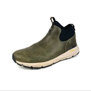 Danner Mountain 600 Mens Sz 10 Green Leather Vibram Sock Top 4.5" Chelsea Boots